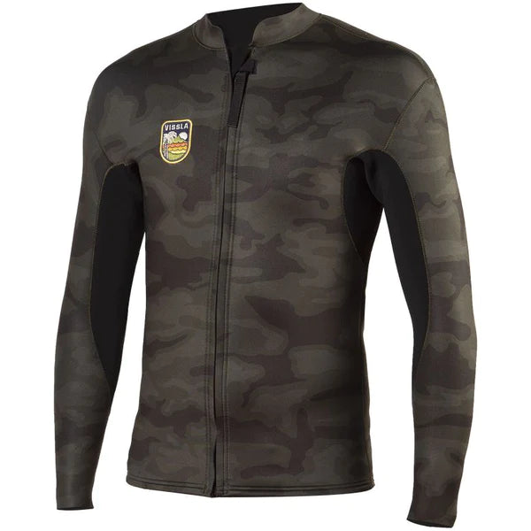 VISSLA SOLID SETS 2MM FRONT ZIP WETSUIT JACKET