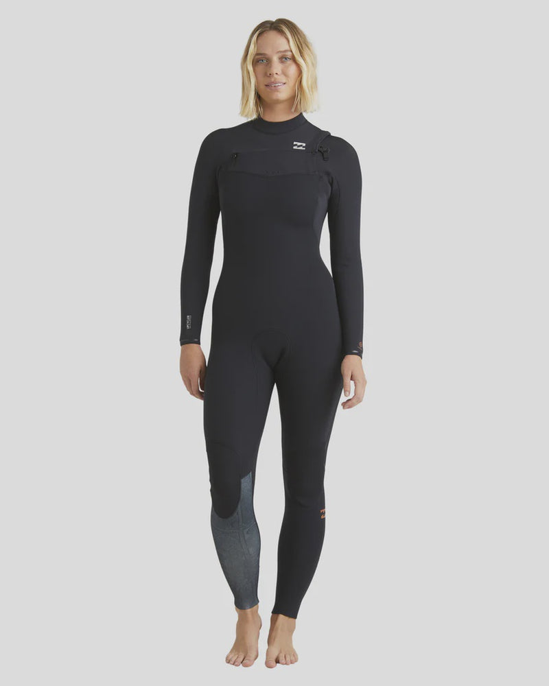 Billabong Womens 4/3 Furnace Natural Chest Zip Wetsuit