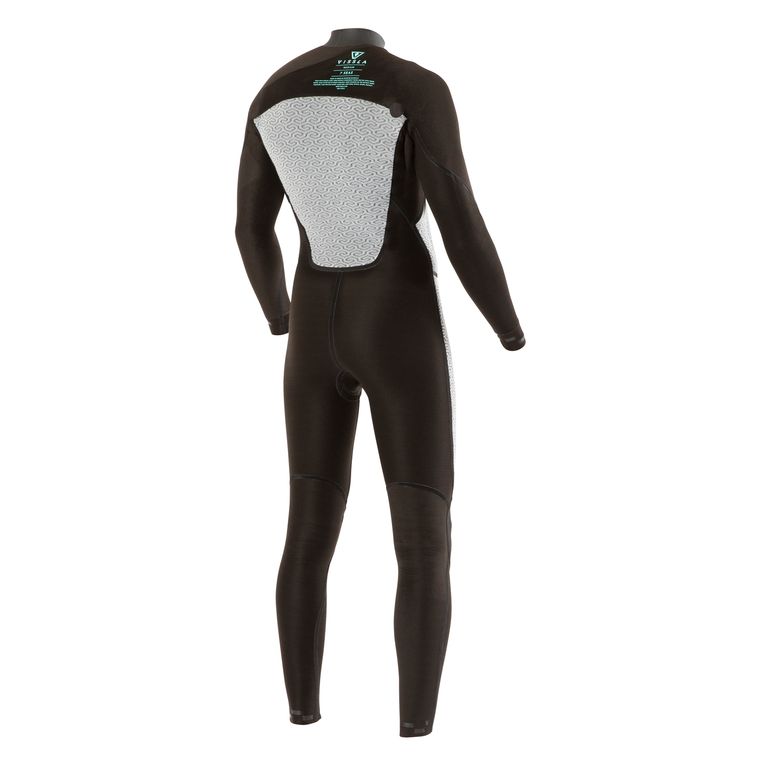 VISSLA Mens 7 Seas 4/3 Chest Zip Full Suit - Black