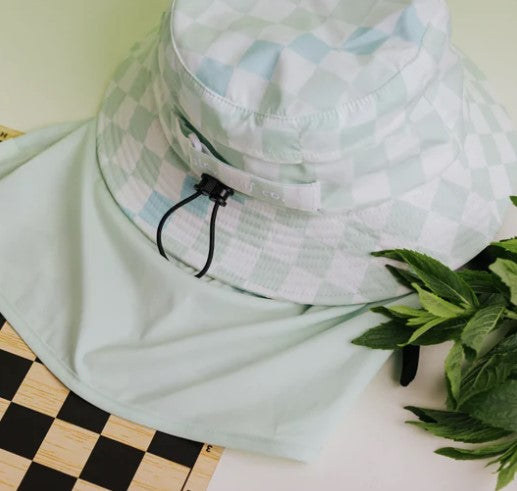 Plow Surf - MINT GREEN CHECKERED SURF HAT