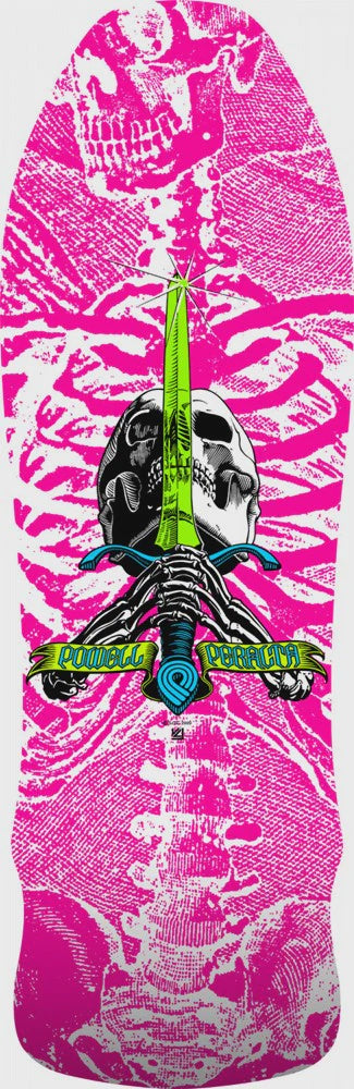 POWELL PERALTA - GEEGAH SKULL & SWORD HOT PINK DECK - 9.75"