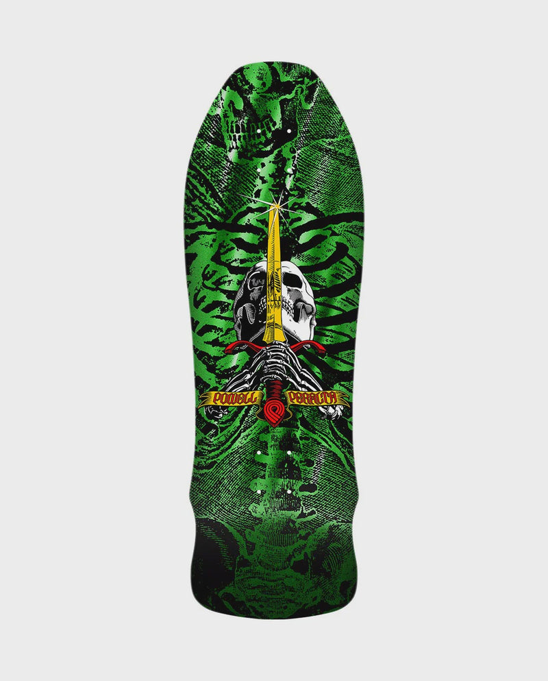 Powell Peralta Geegah Skull & Sword - Green Foil Deck