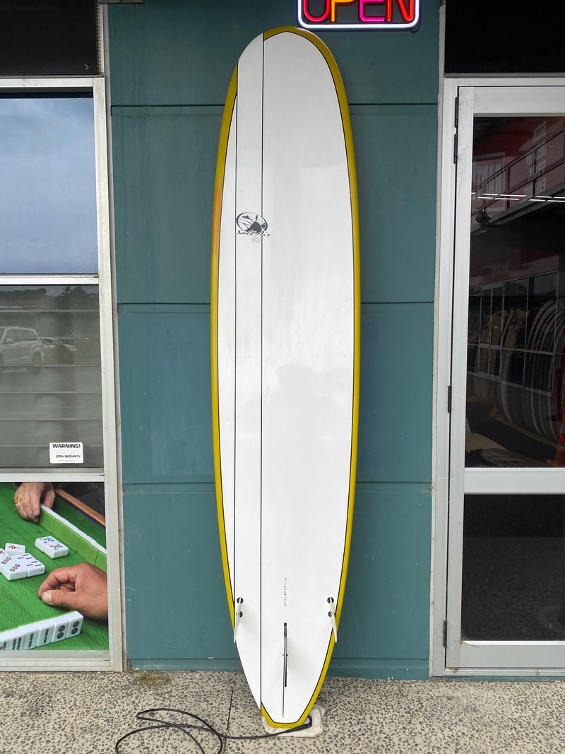 2nd Hand Hurley Fletcher Tommy Witt -9'1, approx 64L, with fins, leash & sock