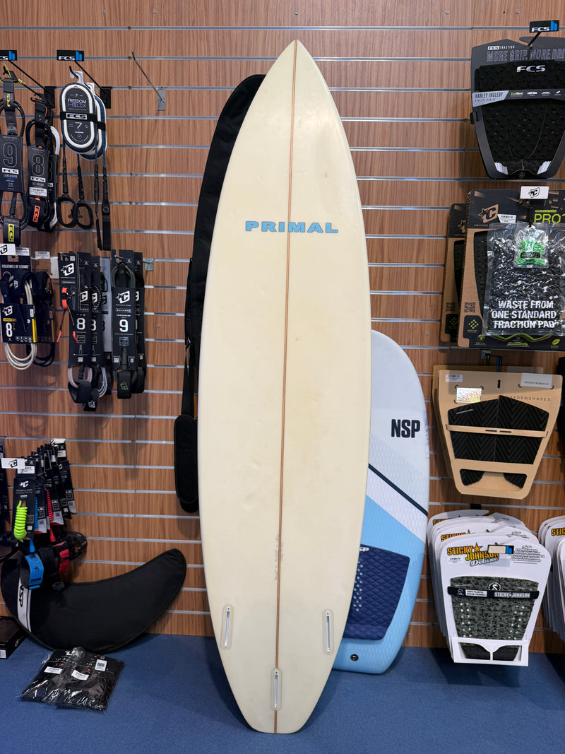 2nd Hand Primal Step up 7'2" Futures - W/ Fins