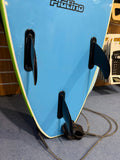2nd Hand Platino 8ft Foamie surfboard with fins and leash