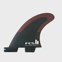 FCS II Pyzel PC Black/Shiraz Fins - Quad Rears - Large