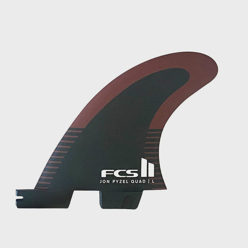 FCS II Pyzel PC Black/Shiraz Fins - Quad Rears - Large