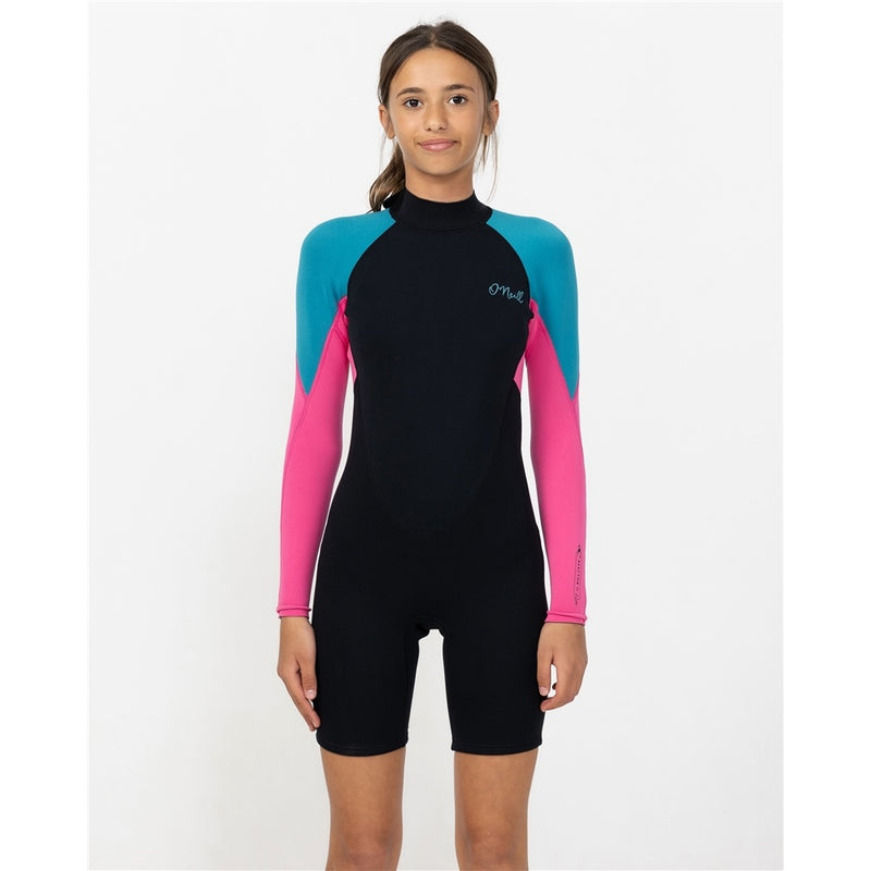 O'Neill Reactor 2 Girls Long Sleeve Back Zip 2mm Springsuit