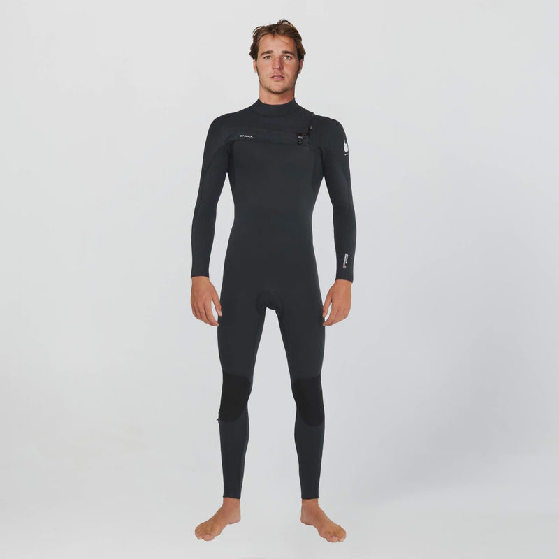 O'Neill HyperFire 3/2mm Steamer Chest Zip Wetsuit - Black