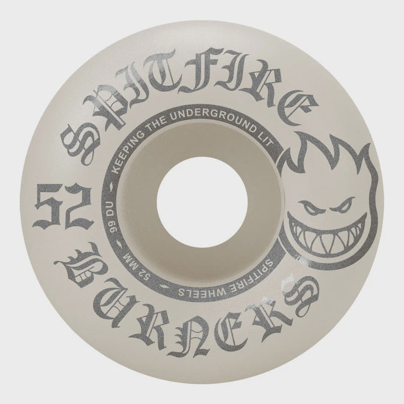 Spitfire 99D Burner Skateboard Wheels - Silver 52mm