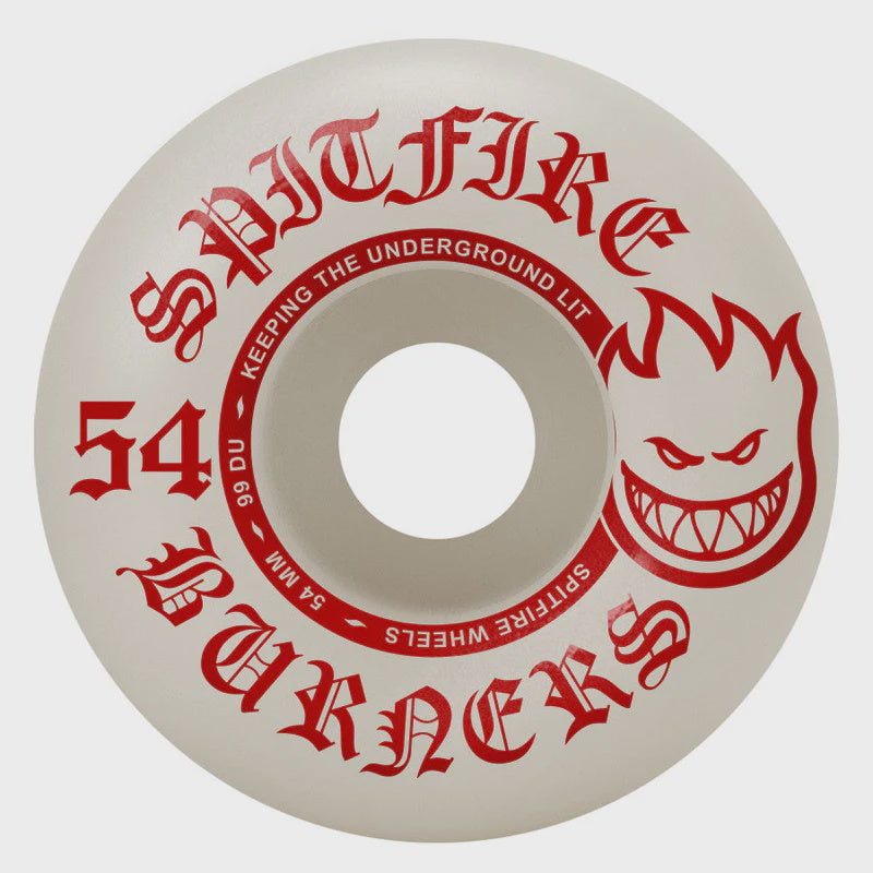 Spitfire 99D Burner Skateboard Wheels - Red 54mm
