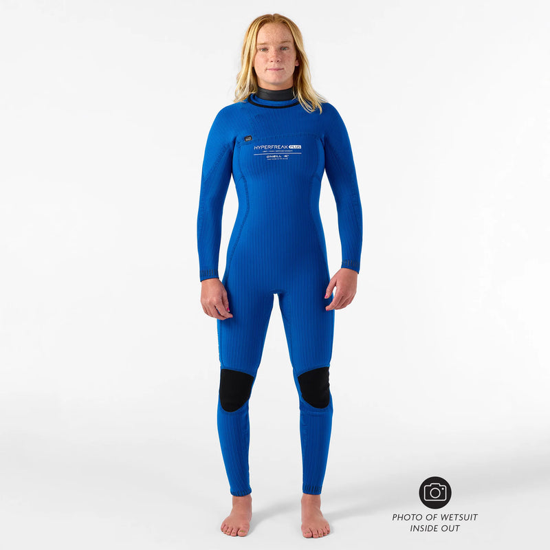 O'Neill Womens HyperFreak 4/3+ Steamer Chest Zip Wetsuit - Black