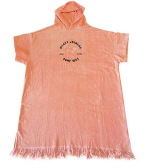 Sticky Johnson Hooded Towel - Peach Palm Wave