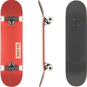 GLOBE GOODSTOCK COMPLETE SKATEBOARD - RED 7.75''