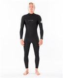 Rip Curl Dawn Patrol 3/2mm Back Zip Wetsuit Steamer - Black