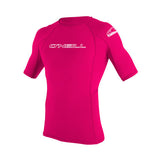 Oneill Girls 6oz Basic Skins S/S Crew