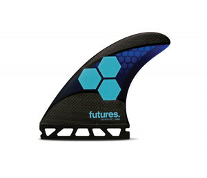 Futures AM1 Techflex Thruster Fins - Blue/Cyan
