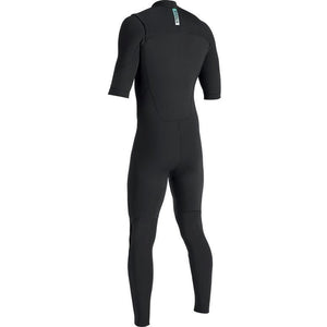 Vissla Mens 7 Seas 2/2 Short Sleeve Full Suit - Black with Jade