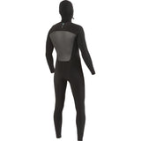VISSLA Mens 7 Seas 4/3 Hooded Chest Zip Full Suit - Black