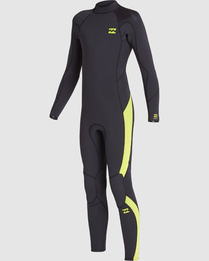 2020 Boys 4/3 Furnace Absolute Back Zip Gbs Fullsuit - Neon Green