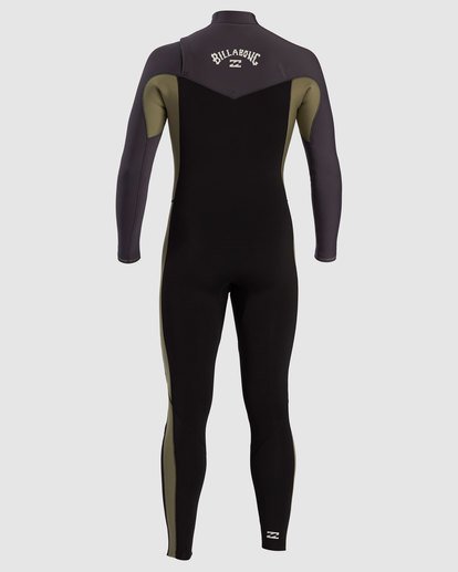 Billabong Revolution 4/3 Chest Zip Long Sleeve Steamer - Military Black