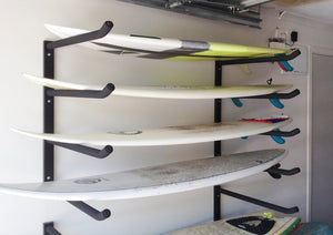 Curve Surfboard Wall Rack - Quad Steel