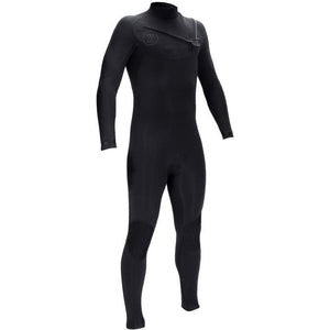 Vissla Mens 7 Seas 3/2mm Chest Zip Steamer - Stealth/Black