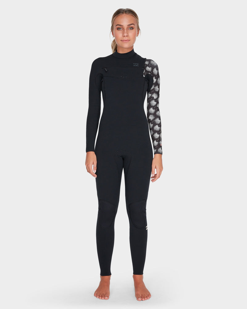 Billabong FURNACE CARBON COMP 3/2 CHEST ZIP - Black Print