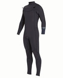 BILLABONG BOYS REVOLUTION 4/3 CHEST ZIP STEAMER - BLACK SANDS