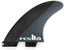 FCS II Mick Fanning Neo Carbon Black/Charcoal Large Tri Fins