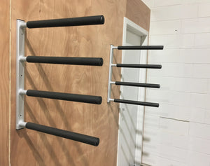 Curve Surfboard Quad Wall Rack - Padded Aluminium