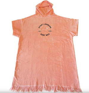 Sticky Johnson Womens Peach-palm Wave Hooded Towel